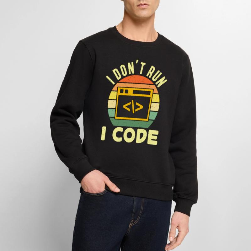 Network Engineer I Don't Run I Code Programmer Männer Premium Bio Pullover