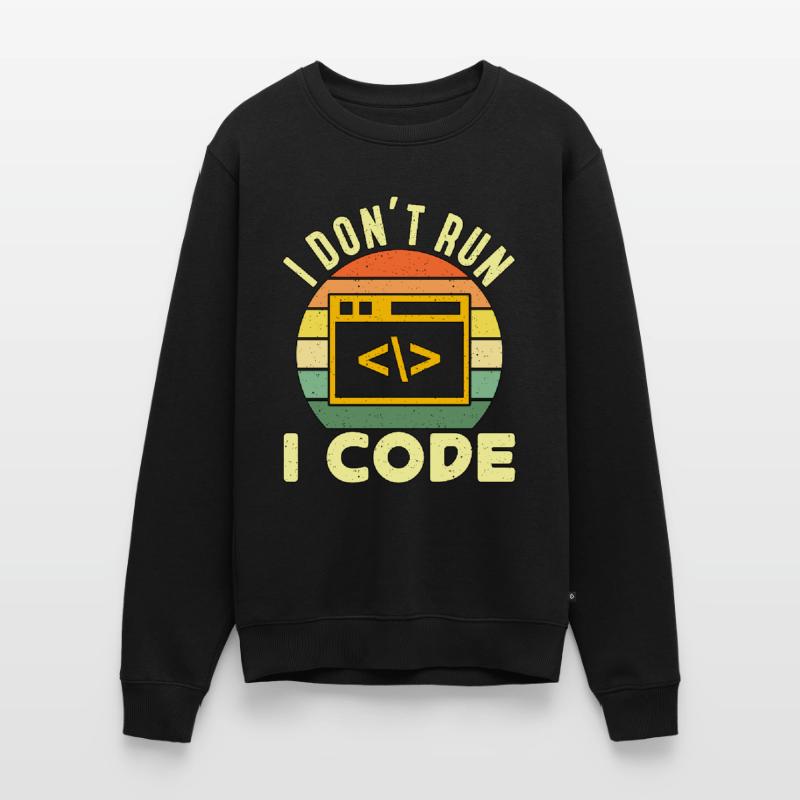 Network Engineer I Don't Run I Code Programmer Männer Premium Bio Pullover