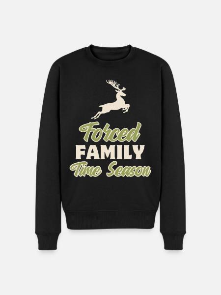 Ironic Christmas Saying, Jumping Deer - Men's Premium Organic Jumper - black