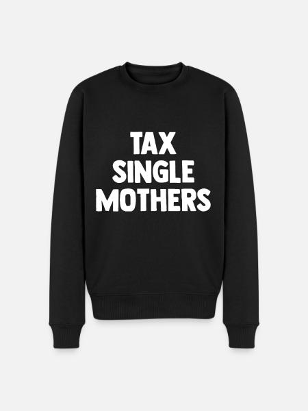 TAX SINGLE MOMS - Men's Premium Organic Jumper - black