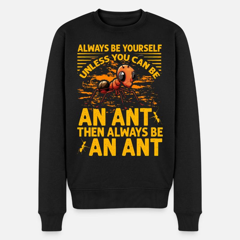 Dire drôle de fourmi - Pull Premium bio Homme - noir