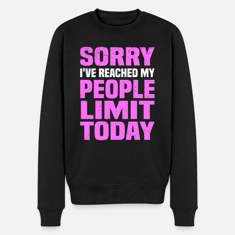 Misanthrop Menschenhasser Asozial Introvertiert - Männer Premium Bio Pullover - Schwarz