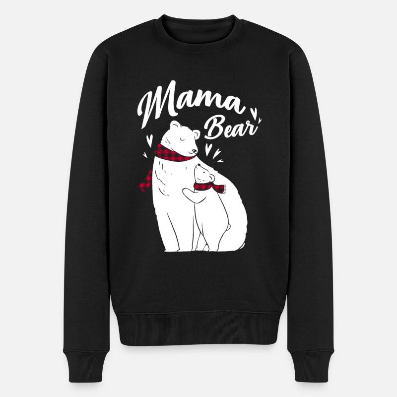 Mama Bear - Männer Premium Bio Pullover - Schwarz
