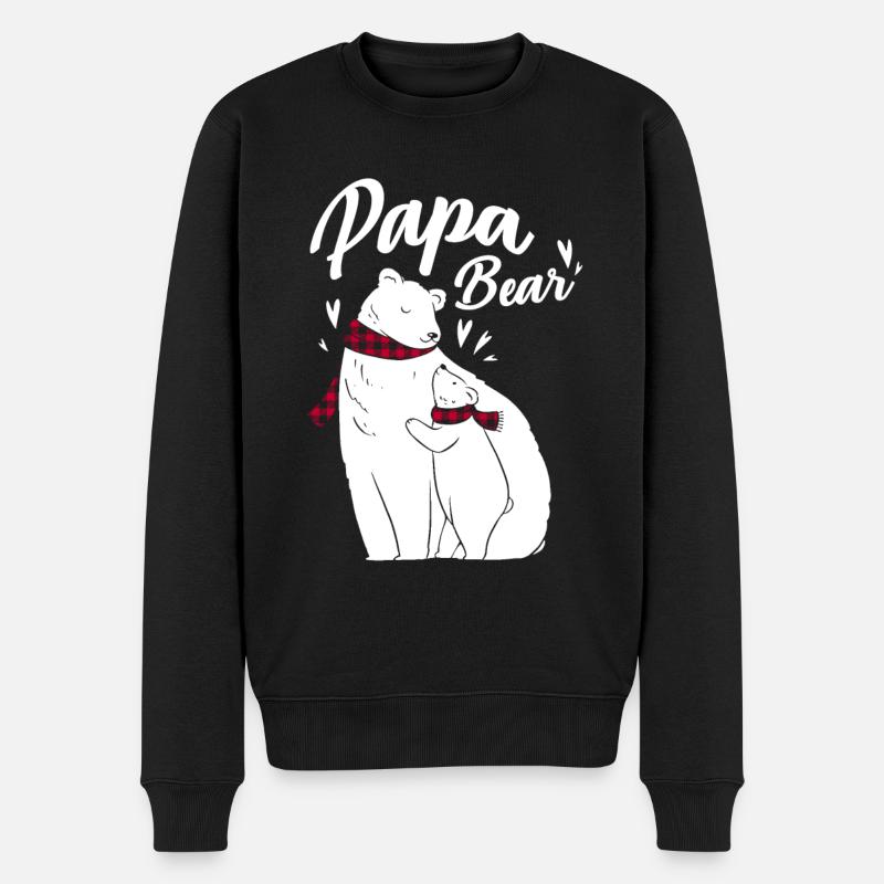 Papa Ours - Pull Premium bio Homme - noir