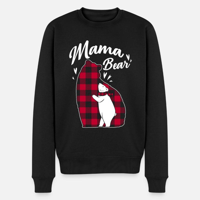 Mama Bear - Männer Premium Bio Pullover - Schwarz