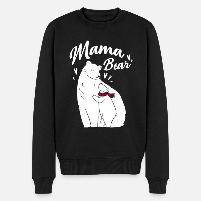 Mama Bear - Männer Premium Bio Pullover - Schwarz