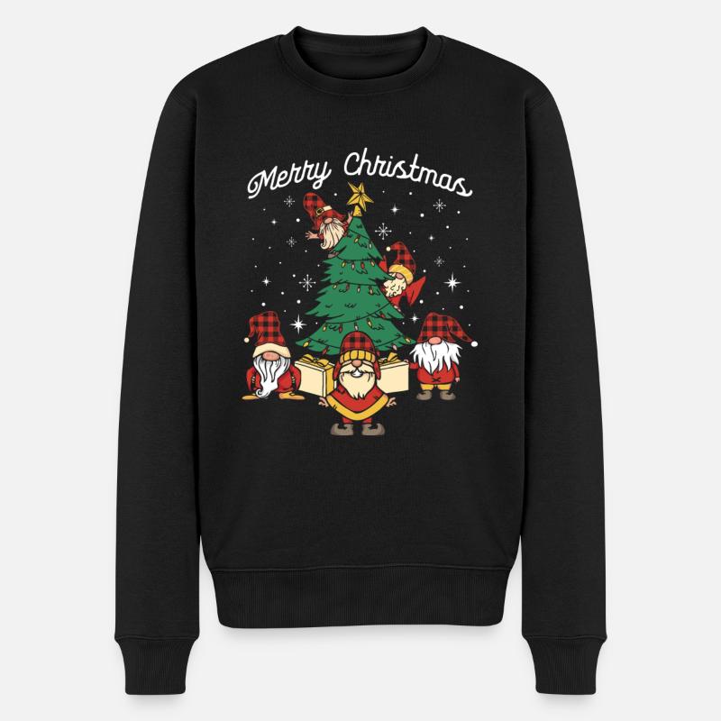 Merry Christmas - Männer Premium Bio Pullover - Schwarz