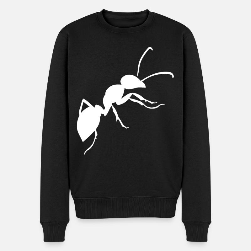 Ameise - Männer Premium Bio Pullover - Schwarz