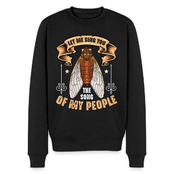 Cigales Laisse-moi te chanter la chanson périodique cigale - Pull Premium bio Homme - noir - Devant - Nico (187cm)