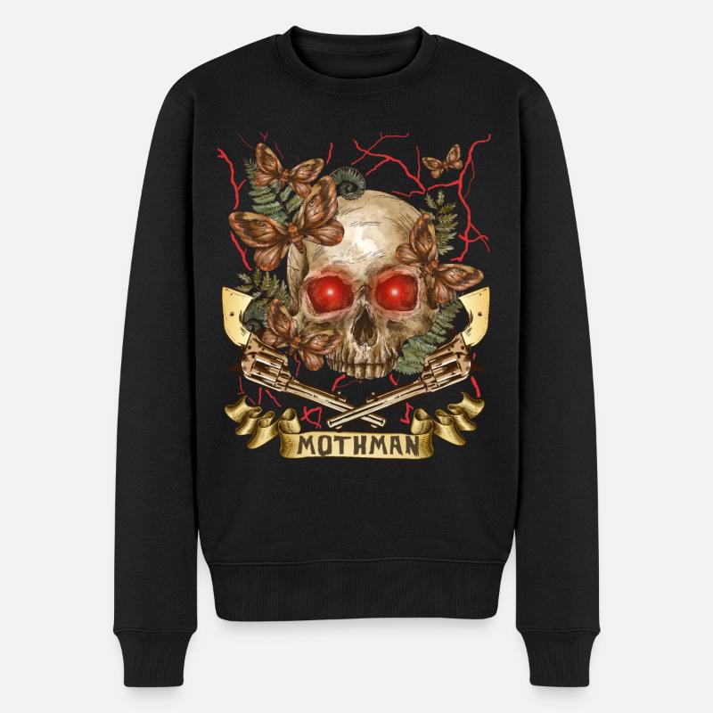 Mothman, Mothman, Crâne, Pistolets Crâne - Pull Premium bio Homme - noir
