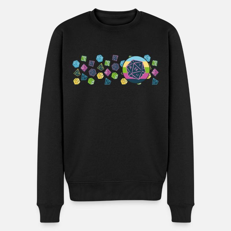 RPG Cube Rollenspiel Side Quest - Männer Premium Bio Pullover - Schwarz