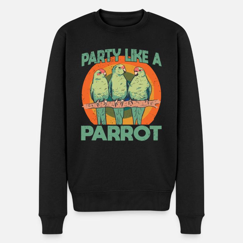 Perruche Perruche Oiseau Perruche Propriétaire - Pull Premium bio Homme - noir