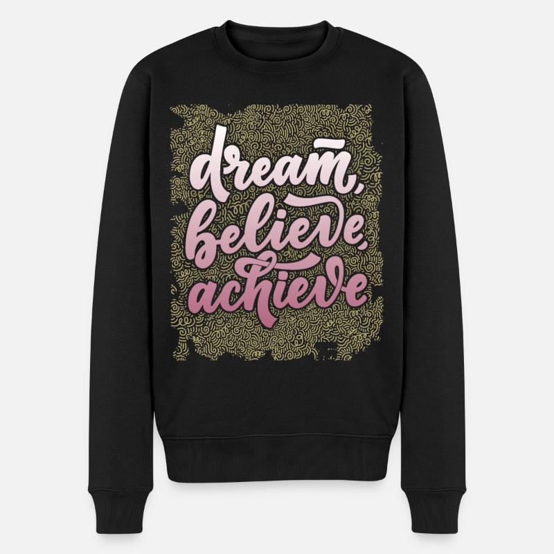 Karriere Traum, lustiger Spruch, Motivation - Männer Premium Bio Pullover - Schwarz
