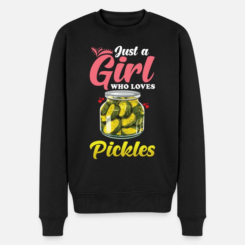 Gurken Liebhaber eingelegte Gurke Geschenk - Männer Premium Bio Pullover - Schwarz