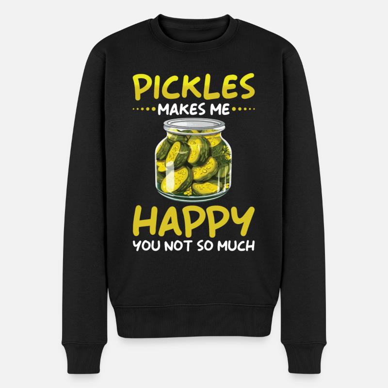 Pickles Lover concombre mariné cadeau - Pull Premium bio Homme - noir