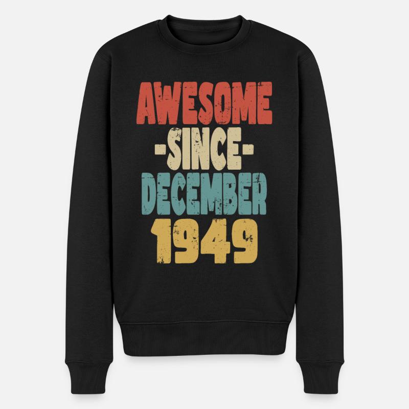 Génial décembre 1949 - Pull Premium bio Homme - noir