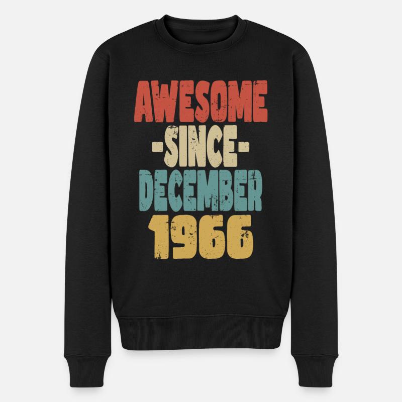 Awesome December 1966 - Men's Premium Organic Jumper - black
