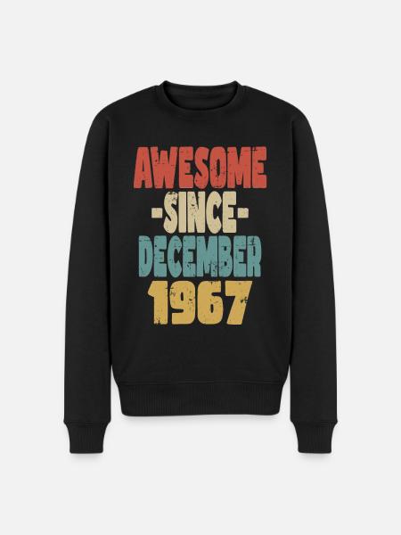 Awesome December 1967 - Men's Premium Organic Jumper - black