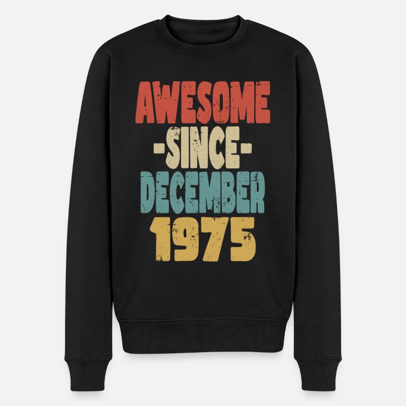 Génial Décembre 1975 - Pull Premium bio Homme - noir
