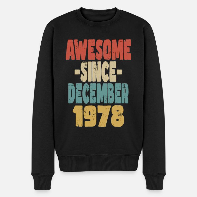 Génial Décembre 1978 - Pull Premium bio Homme - noir