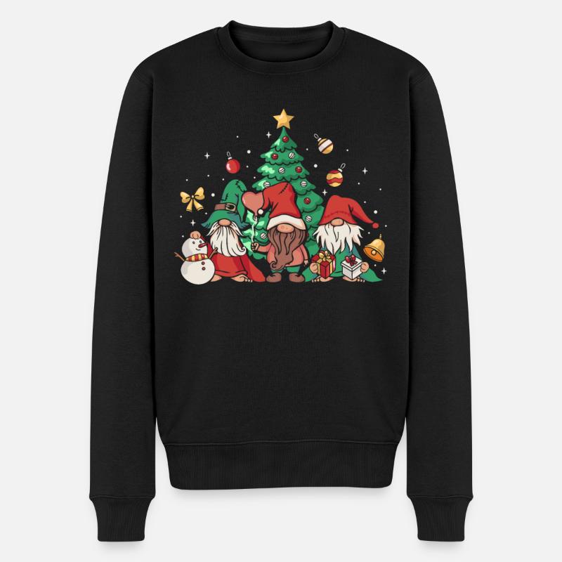 Noël des gnomies - Pull Premium bio Homme - noir
