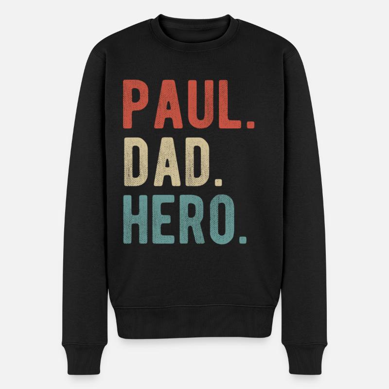 Paul Papa Héros - Pull Premium bio Homme - noir