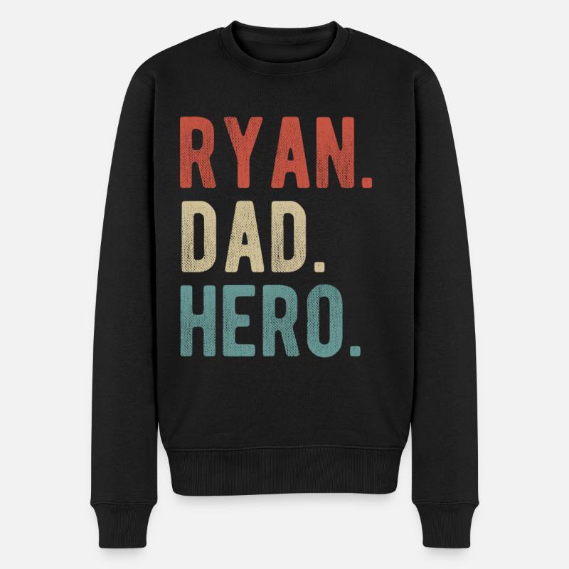 Ryan Papa Héros - Pull Premium bio Homme - noir