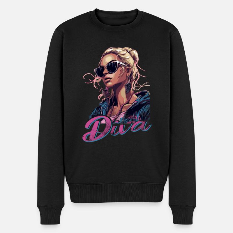 Brillez d’une exclusivité éclatante diva - Pull Premium bio Homme - noir