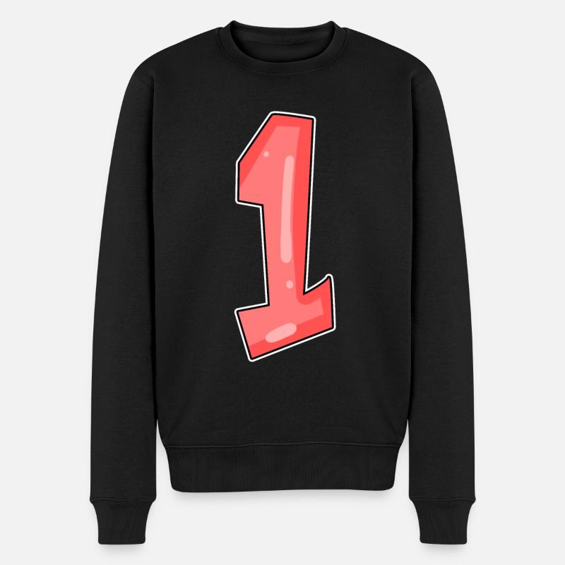 1 rouge - Pull Premium bio Homme - noir