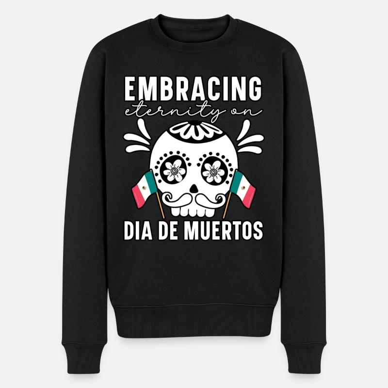 Embrancing Mexico Dia De Muertos - Pull Premium bio Homme - noir