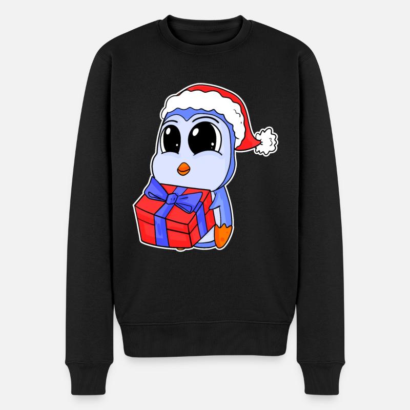 Bébé pingouin Noël - Pull Premium bio Homme - noir