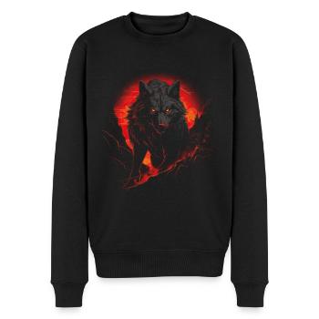 Loup noir Loup-garou Dark Horror Mythologie Fant - Pull Premium bio Homme - noir - Devant - Nico (187cm)