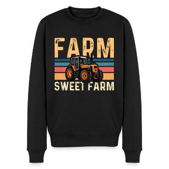 Moissonneuse-batteuse Farm Sweet Farm Farmer Moissonneuse-batteuse - Pull Premium bio Homme - noir - Devant - Nico (187cm)
