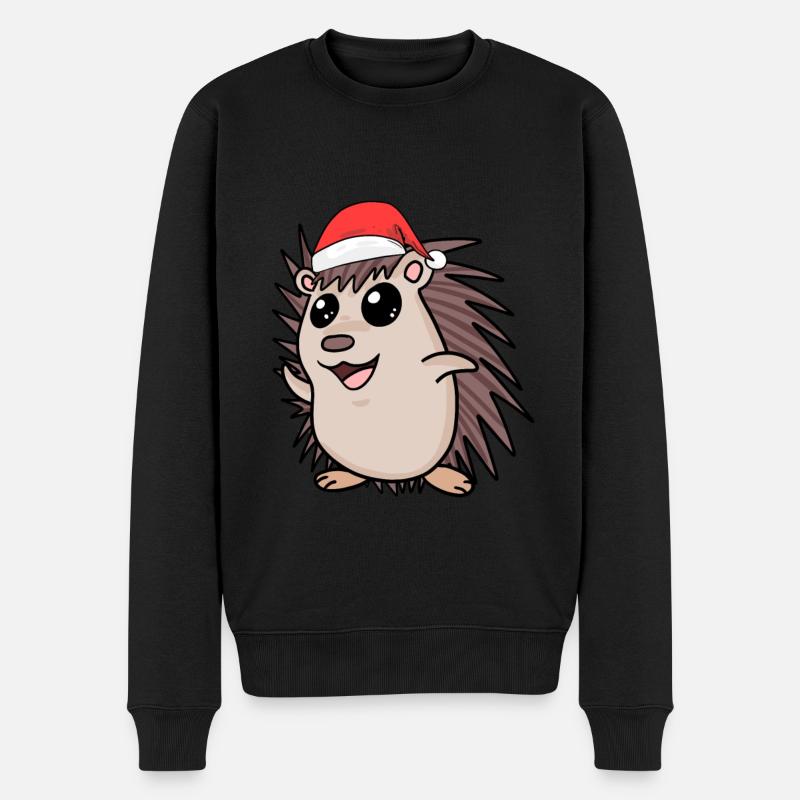 Hérisson Noël - Pull Premium bio Homme - noir