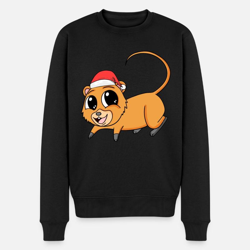 Noël Quokka - Pull Premium bio Homme - noir
