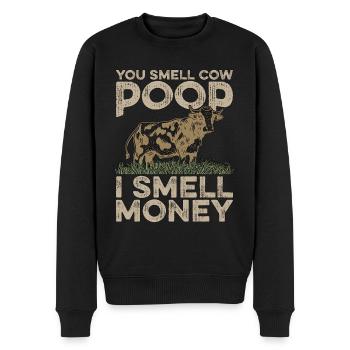 Cattle Farming You Smell Cow Poop I Smell Farmer - Men's Premium Organic Jumper - black - Front - Nico (187cm)
