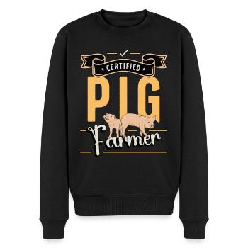 Élevage porcin Certifié Éleveur de porcs Animaux de ferme - Pull Premium bio Homme - noir - Devant - Nico (187cm)