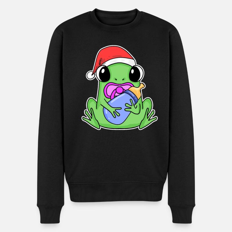 Grenouille bébé Noël - Pull Premium bio Homme - noir