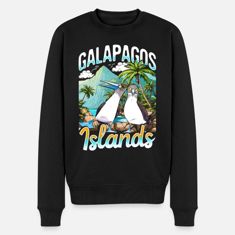 Galapagos Islands - Männer Premium Bio Pullover - Schwarz