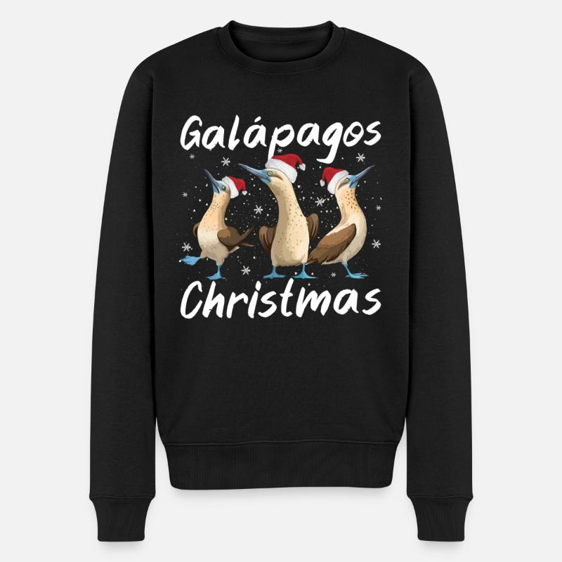 Galapagos Christmas - Männer Premium Bio Pullover - Schwarz