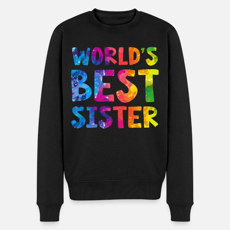 World's Best Sister - Männer Premium Bio Pullover - Schwarz