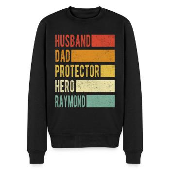 Raymond Name Papa Geschenk - Männer Premium Bio Pullover - Schwarz - Vorne - Nico (187cm)