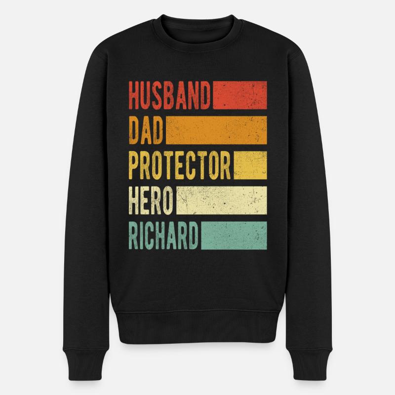 Richard nom papa cadeau - Pull Premium bio Homme - noir