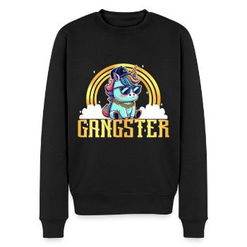 Gangsta Unicorn - Männer Premium Bio Pullover - Schwarz - Vorne - Nico (187cm)