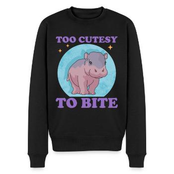 Hippopotame bébé hippopotames hippopotame cadeau - Pull Premium bio Homme - noir - Devant - Nico (187cm)