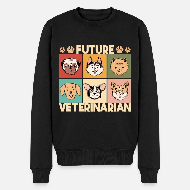 Future Veterinarian - Männer Premium Bio Pullover - Schwarz