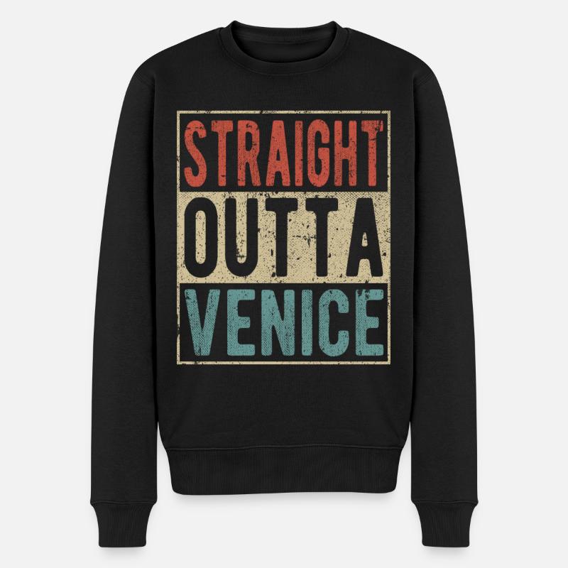 Direkt aus Venedig - Männer Premium Bio Pullover - Schwarz