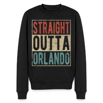 Direkt aus Orlando - Männer Premium Bio Pullover - Schwarz - Vorne - Nico (187cm)