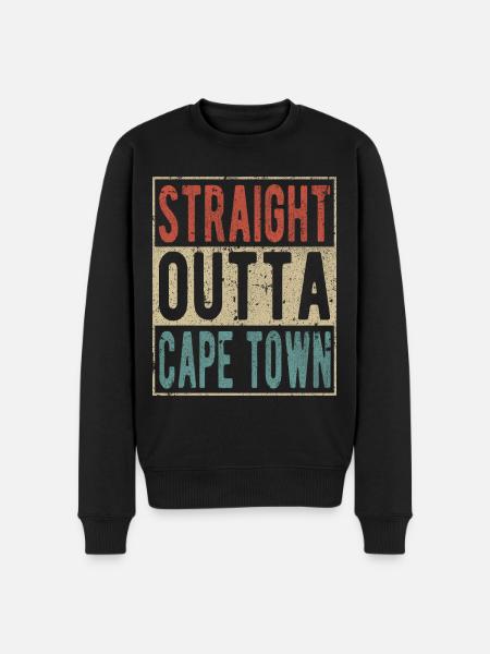 Straight outta Cape Town - Men's Premium Organic Jumper - black
