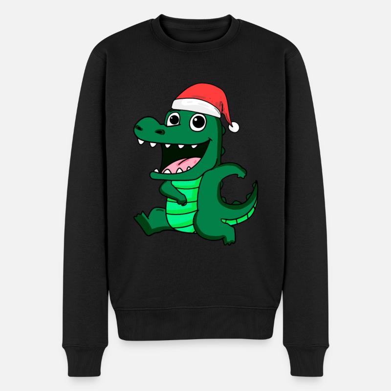 Crocodile Noël - Pull Premium bio Homme - noir